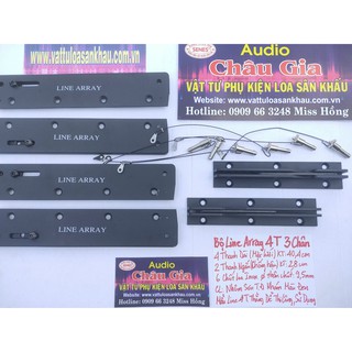 Nẹp loa array, line array 4T 3 chân 1 bộ Audio Châu Gia