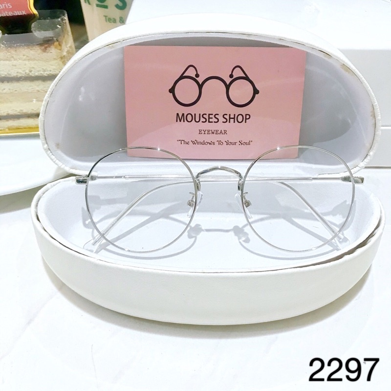 Kính mắt oval gọng kim loại mã 2297