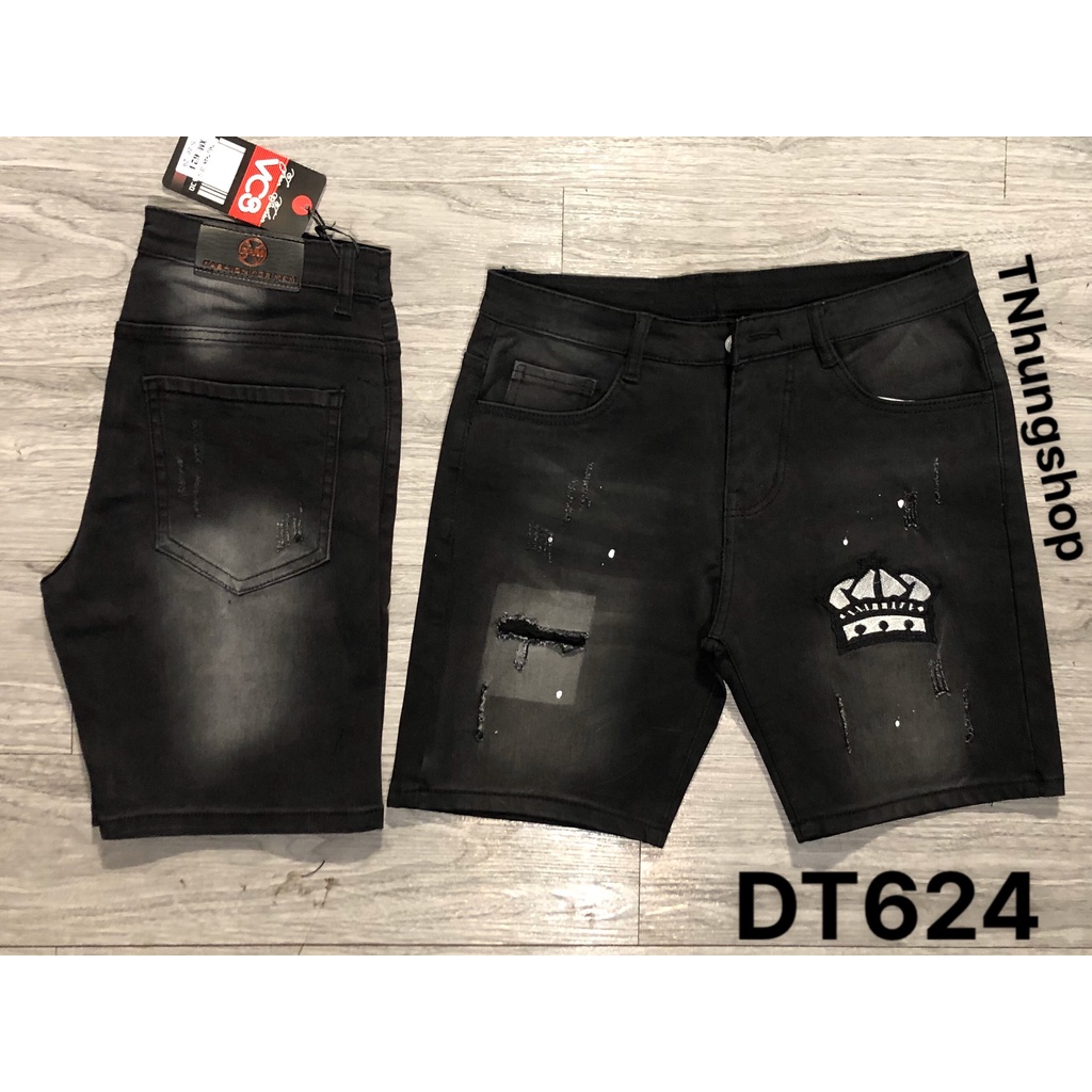 Sỉ quần short jean nam thêu logo guc mã 624 [tnhung]