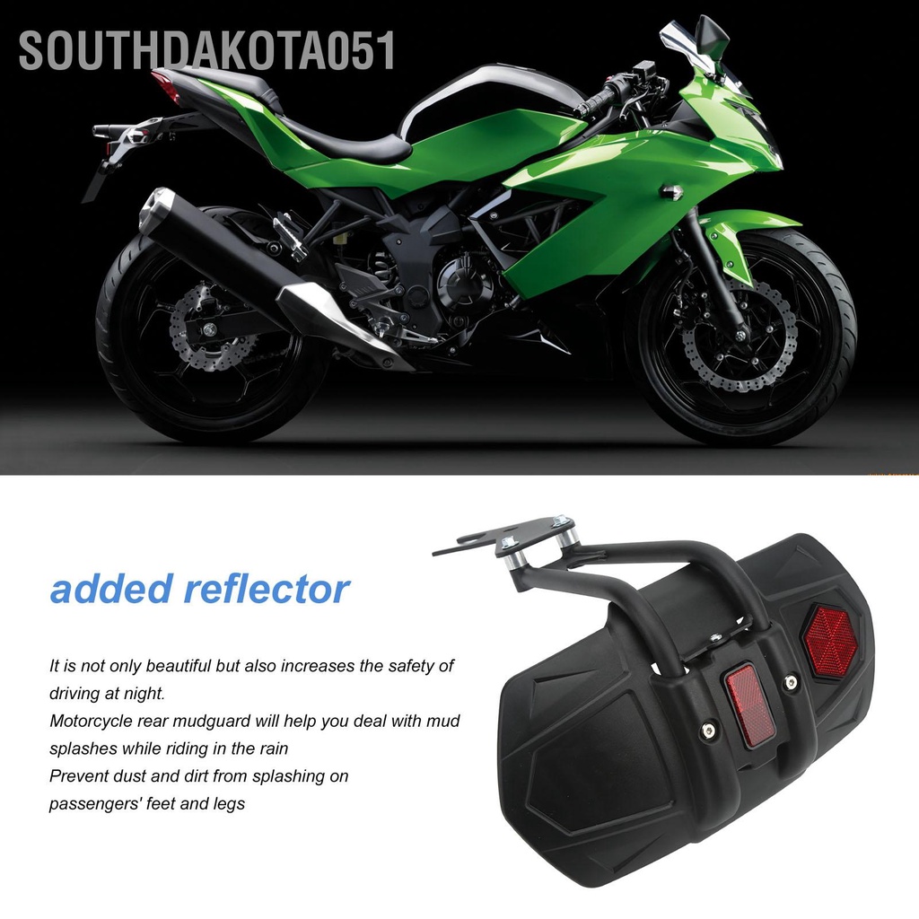 [Hàng Sẵn] Dè chắn bùn sau xe máy với phản xạ bảo vệ lốp có độ bền cao cho Kawasaki Ninjia 250 300 400【Southdakota051】