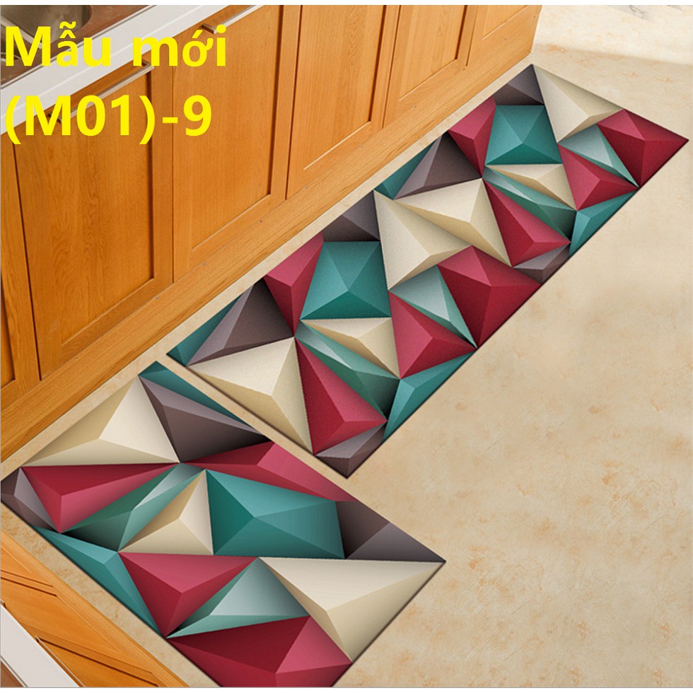 {XẢ KHO} BỘ 2 THẢM LÓT SÀN BẾP MẪU MỚI (M01) 40X60CM VÀ 40X120CM