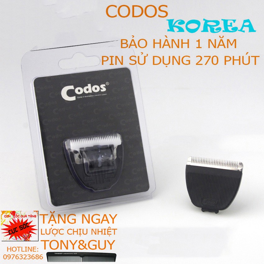 TÔNG ĐƠ CẮT TÓC  CODOS 969 CHUYÊN NGHIỆP TẶNG NGAY 01 LƯỢC TONY&GUY CAO CẤP