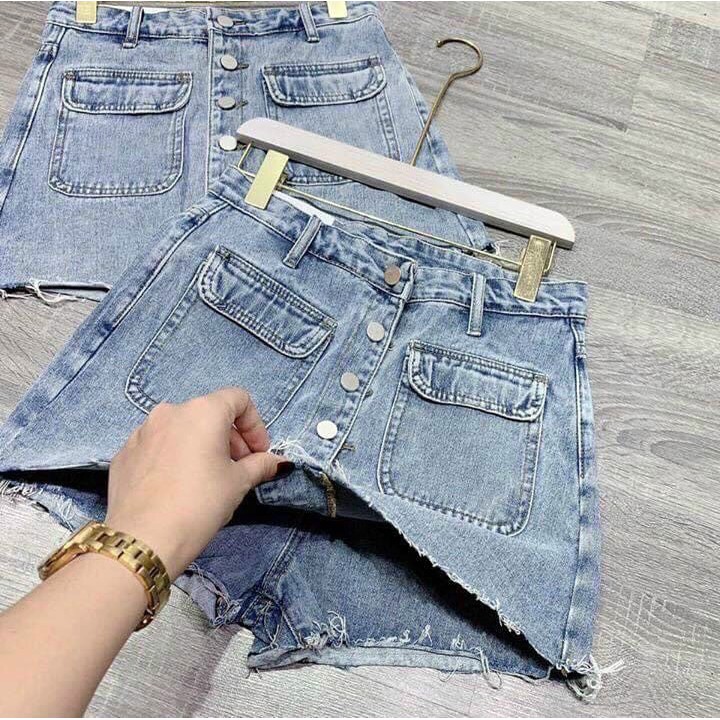 [C162] [CHEAPY] Chân váy jean túi hộp có size - Chân váy jean dáng chữ A cạp cao hàng có size hot trend | BigBuy360 - bigbuy360.vn