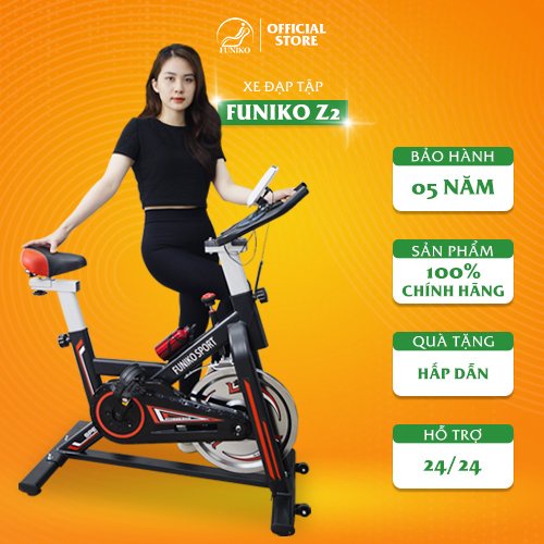 Xe đạp tập tại nhà Funiko Z2,đồng hồ hiển thị đầy đủ thông số,bảo hành chính hãng 3 năm