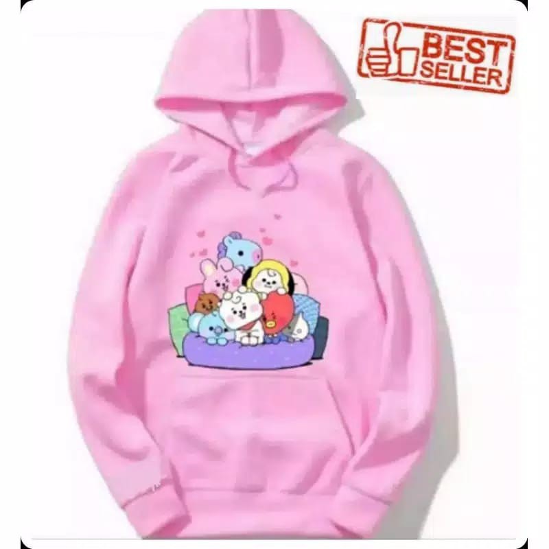 Áo Hoodie Họa Tiết Bt21 Xinh Xắn Dành Cho Nữ