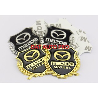 Cặp Huy hiệu bông lúa Mazda GOLD kim loại cao cấp.