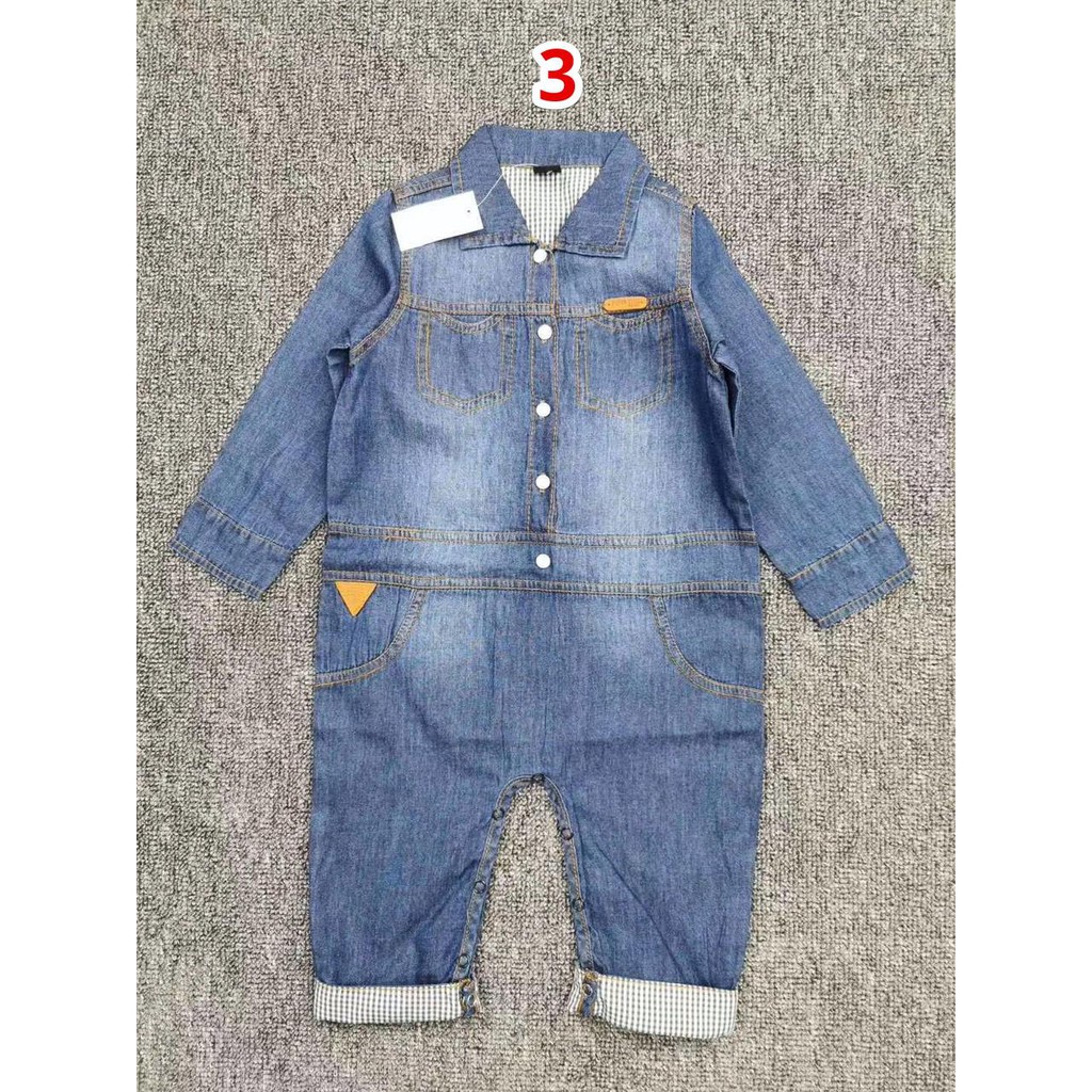 Denim romper suit, bé trai bé gái mặc đều được