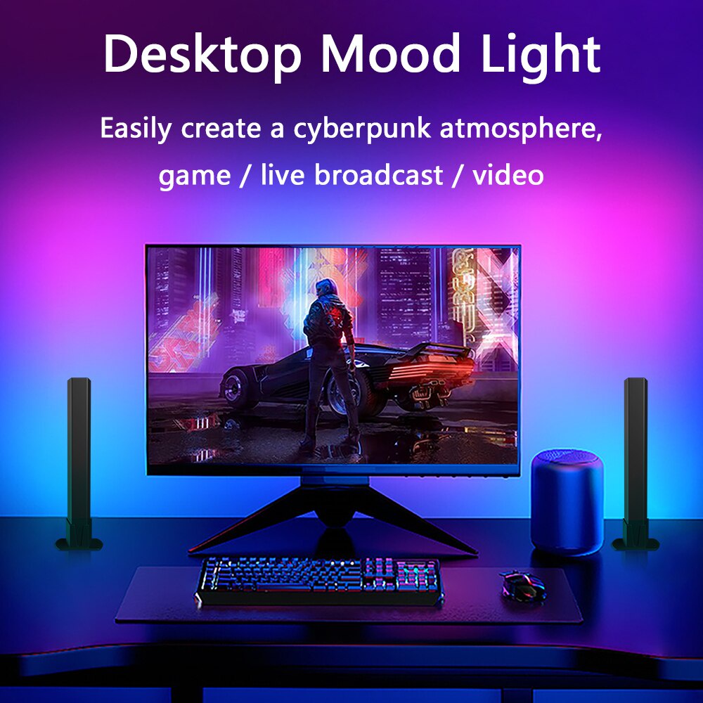 Đèn LED thanh RGB Nháy theo nhạc - Đèn tràn viền Điều khiển APP