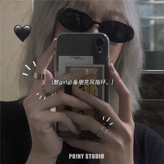 Set 3 nhẫn mắt xích cá tính N001