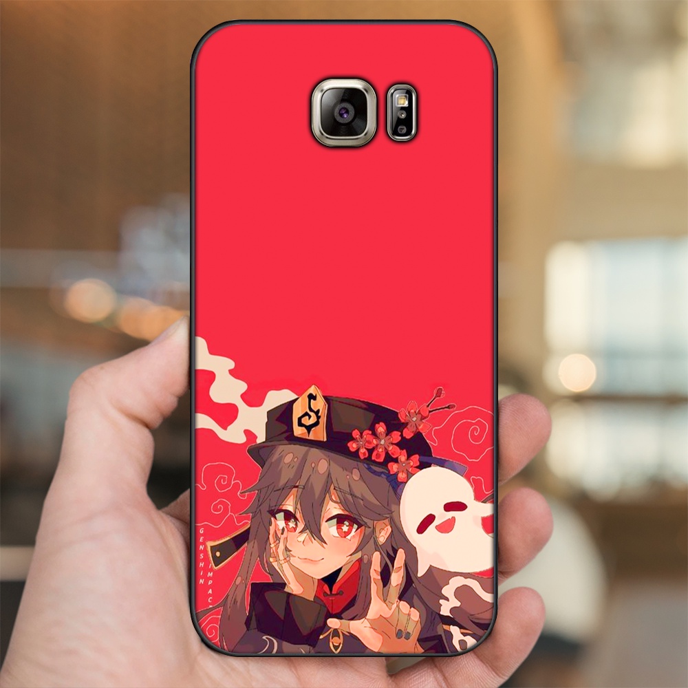 Ốp lưng Samsung Note 5 viền đen in hình Hutao Genshin Impact