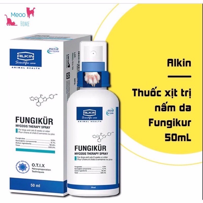 Thuốc Fungikur chữa nấm, bệnh ngoài da chó mèo, thú cưngg