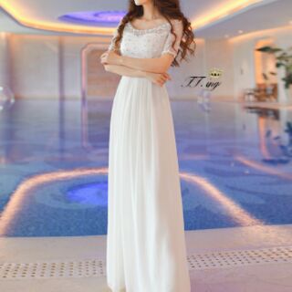 (MIỄN PHÍ VẬN CHUYỂN) Đầm maxi đính cườm điệu đà mx550