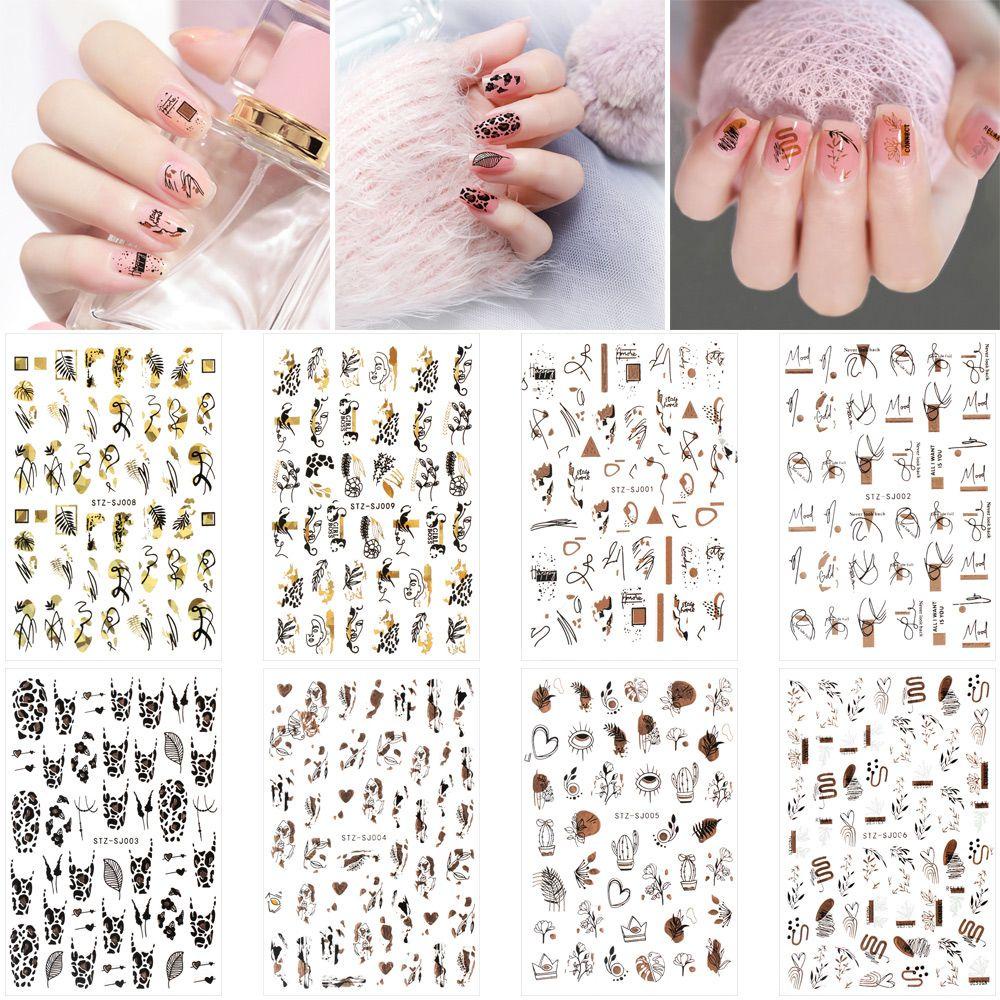 Miếng Dán Trang Trí Móng Tay Họa Tiết Hình Học Holographic