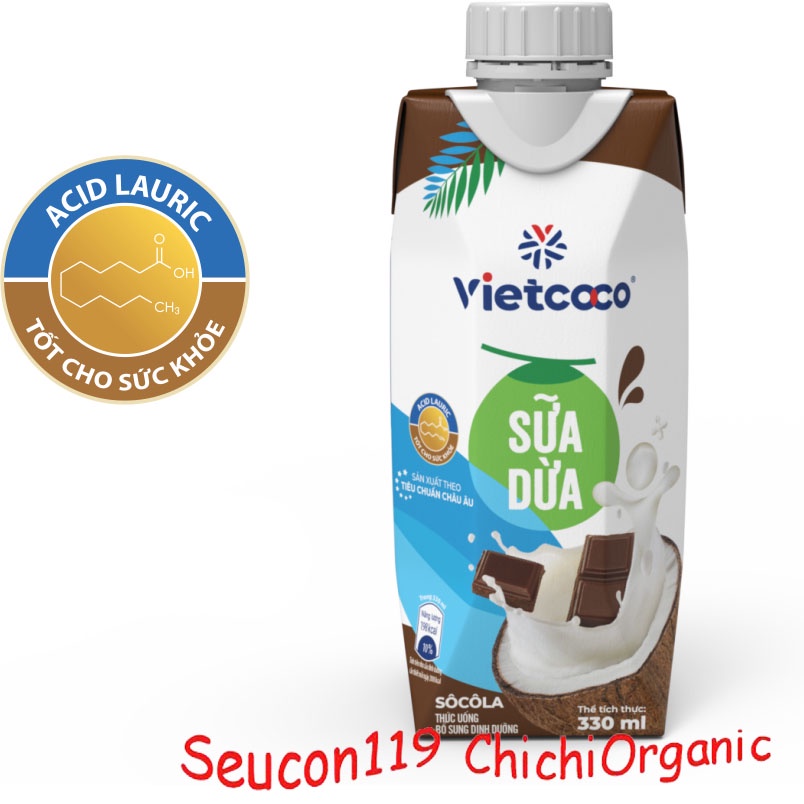 Sữa Dừa Nguyên Chất Vietcoco (330ml, 500ml)