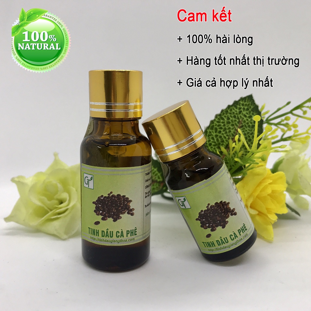 Tinh Dầu Cafe Nguyên Chất 10-100ml - Xông phòng, treo xe ô tô - Thơm lâu, khử mùi mạnh -