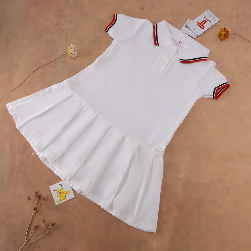 Váy polo cho bé tay ngắn kiểu dáng hợp thời trang đuôi cá cho bé gái 1-5 tuổi Tanosa_kids