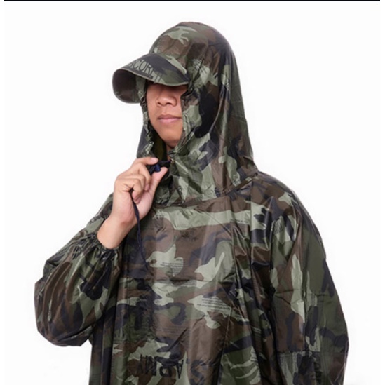 Áo Mưa BÍT LÍNH Rằn Ri Vải Dù Cao Cấp Áo Mưa 1 Người MINISHOP AM09