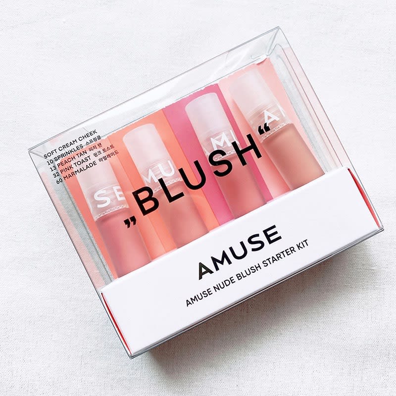 Bộ 4 màu má hồng trang điểm bán chạy nhất hãng Amuse nude blush starter kit 4items - ninishop