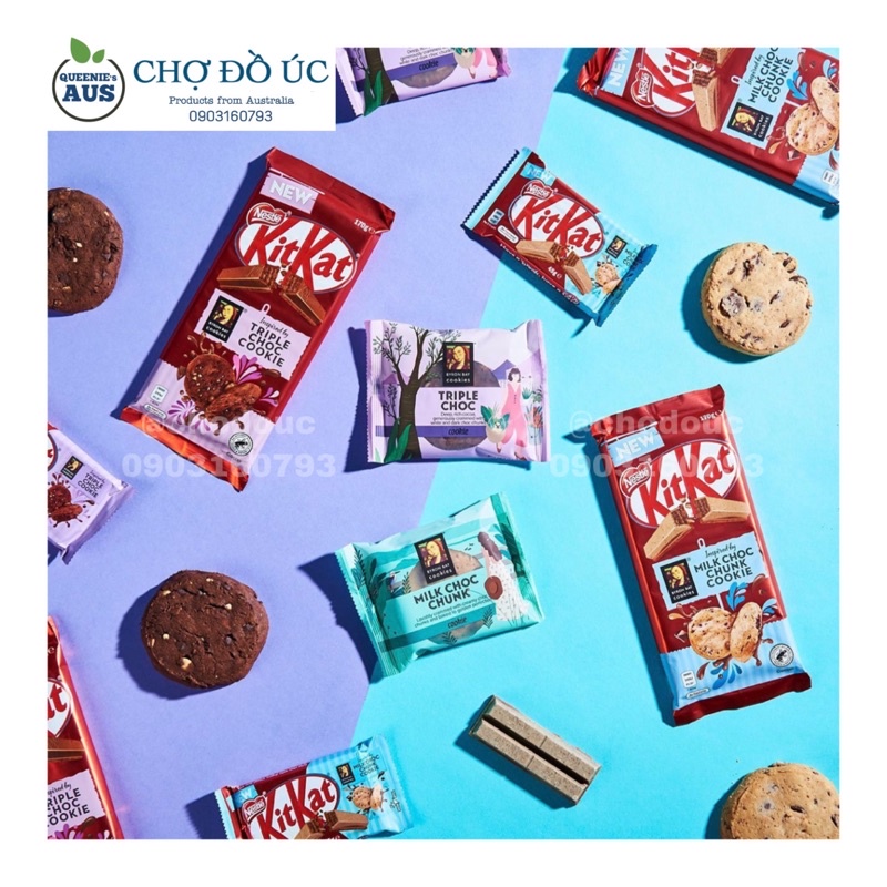 Limited 2022 ❤️ Bánh xốp Chocolate KitKat with Byron Bay Cookies - nhập Úc 🇦🇺