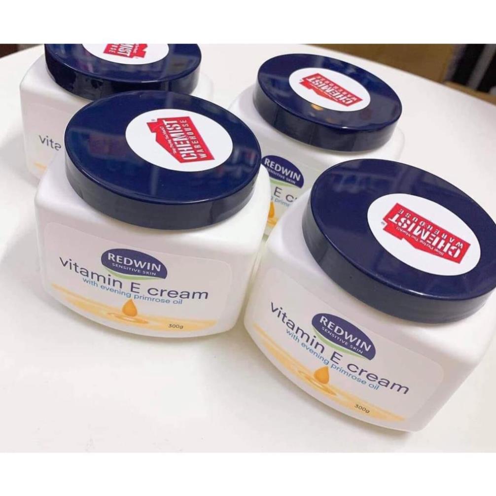 Vitamin e cream Kem dưỡng ẩm, làm trắng da mặt và body Redwin Vitamin E Cream, 300ml