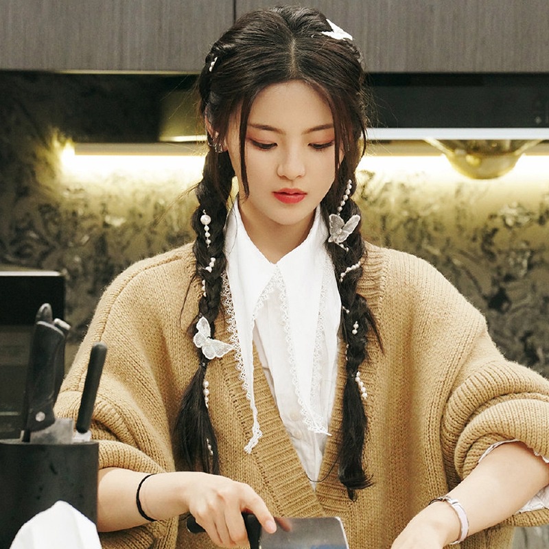 Kẹp Tóc Hình Bướm Đính Ngọc Trai Thời Trang Thanh Lịch Cho Nữ