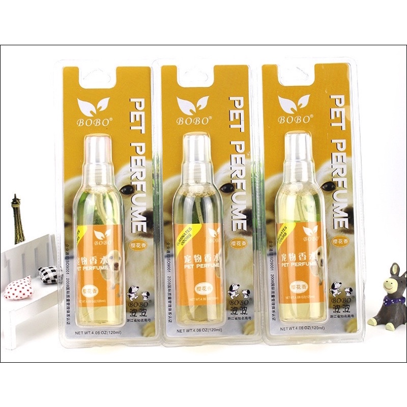 Nước hoa lưu hương, khử mùi hôi cho chó mèo BoBo 120ml