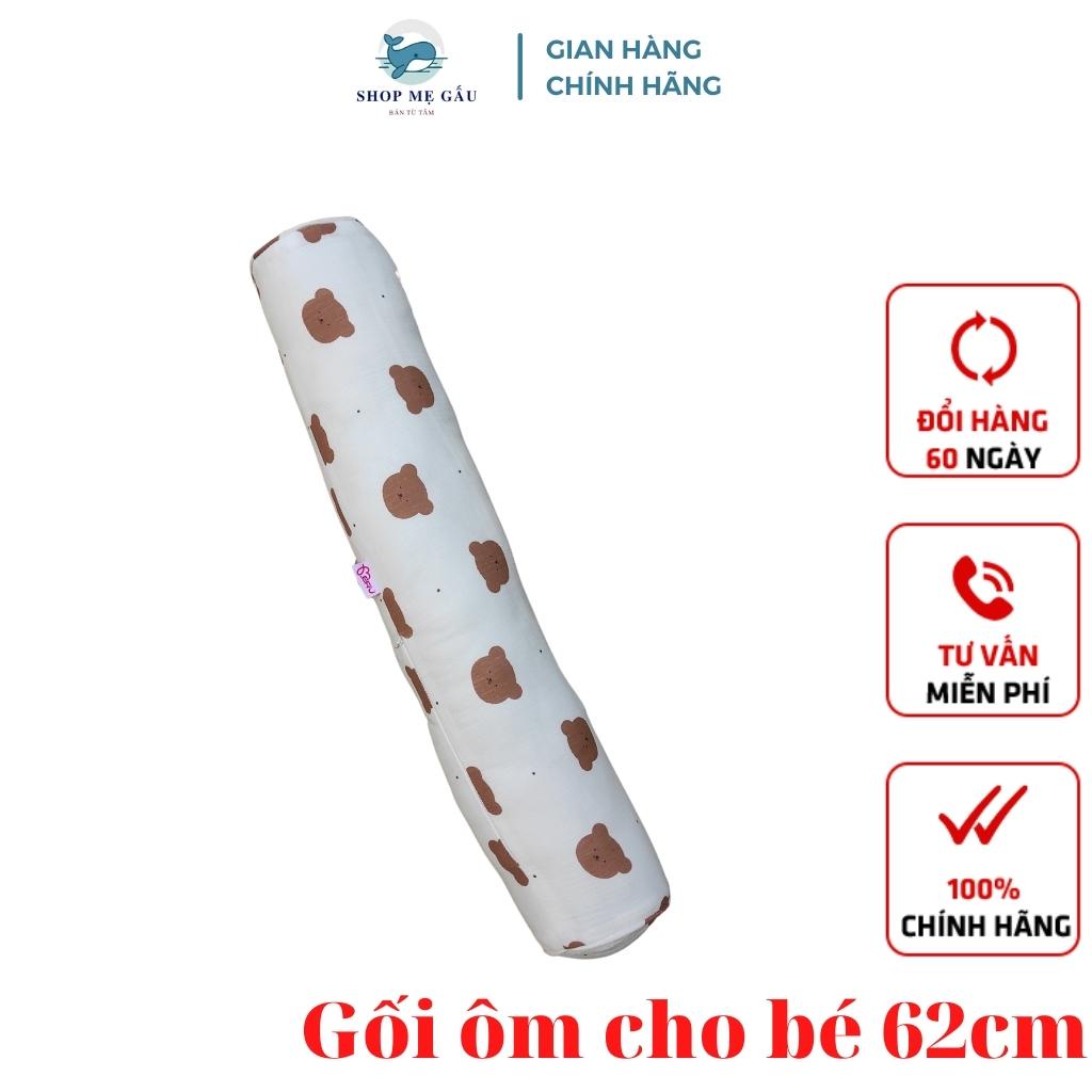 Gối ôm cho bé vải muslin cao cấp size đại 62 cm