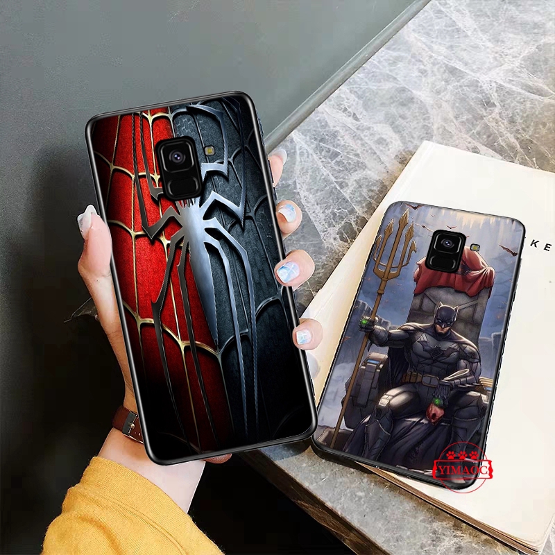 Ốp Điện Thoại Dẻo In Hình Spiderman Iron Man Super Captain Cho Samsung A3 A5 A6 Plus A7 A8 A9 2016 2017 2018 A20e