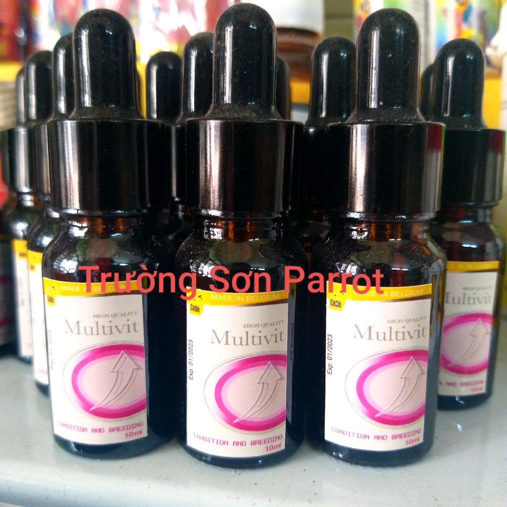 1 chai 10ml vitamin Ce.De cho chim cảnh, vẹt, yến hót, chào mào, bồ câu,....