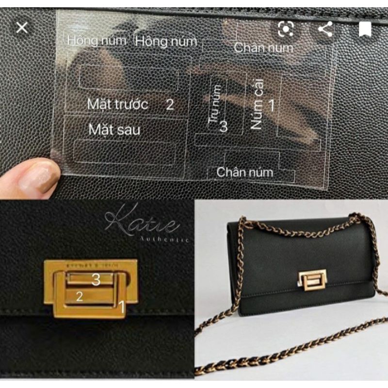 Miếng dán khóa túi Charles&keith