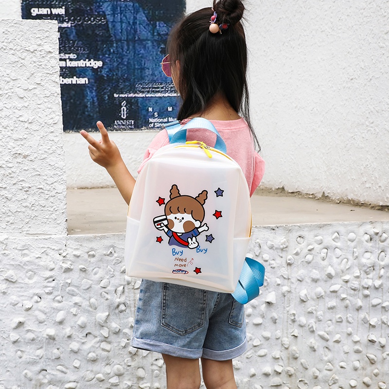 Ba Lô Trong Suốt Kiểu Dáng Hoạt Hình Phong Cách Hàn Quốc Dành Cho Bé