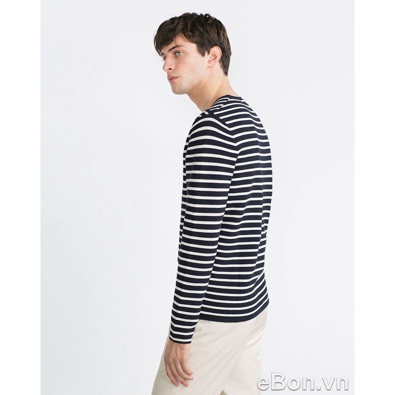 Áo len nam xuất xịn Z.ra Striped Sweater AL21