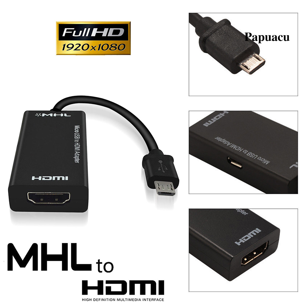 ANDROID SAMSUNG Đầu Chuyển Đổi Papuacu S2 Mhl Micro Usb Sang 1080p Hdmi-compatible Huawei