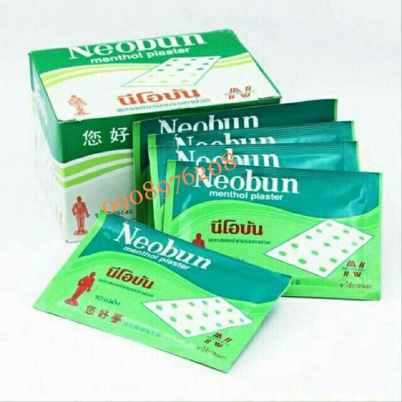 [100% Thái] Hộp 20 gói dán giảm đau Neobun Thái Lan