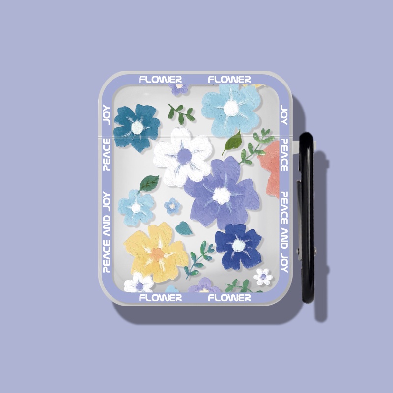 Vỏ Bảo Vệ Hộp Sạc Tai Nghe airpods Pro Apple airpods 2nd Generation 3rd Generation Hình Vuông Họa Tiết Hoa Sơn Dầu