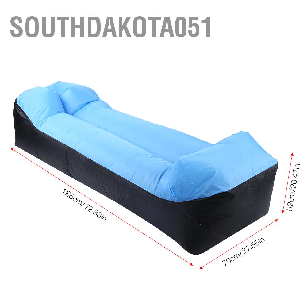 Hàng Sẵn Ghế Sofa bơm hơi bằng vải oxford chống nước cho ngoài trời Bãi biển Du lịch siêu nhẹ【Southdakota051】