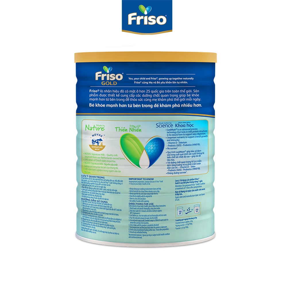 Sữa Bột Friso Gold 4 1400g (Dành Cho Trẻ Từ 2 - 6 Tuổi)