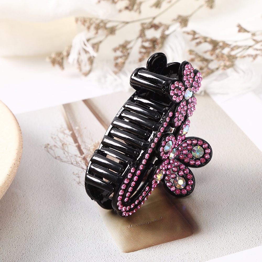 Kẹp tóc HAIMEIKANG hình bông hoa đính đá phong cách Hàn Quốc thời trang cho nữ