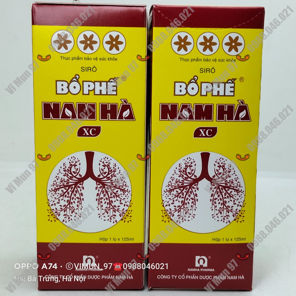 Bổ Phế Nam Hà XC - Giúp bổ phế, giảm ho, giảm đờm, giảm đau rát họng