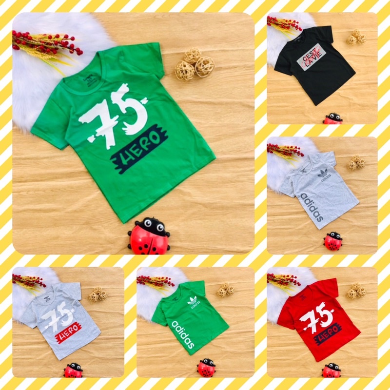 🐬 Áo cotton bé trai hàng shop cho bé từ 20-35kg