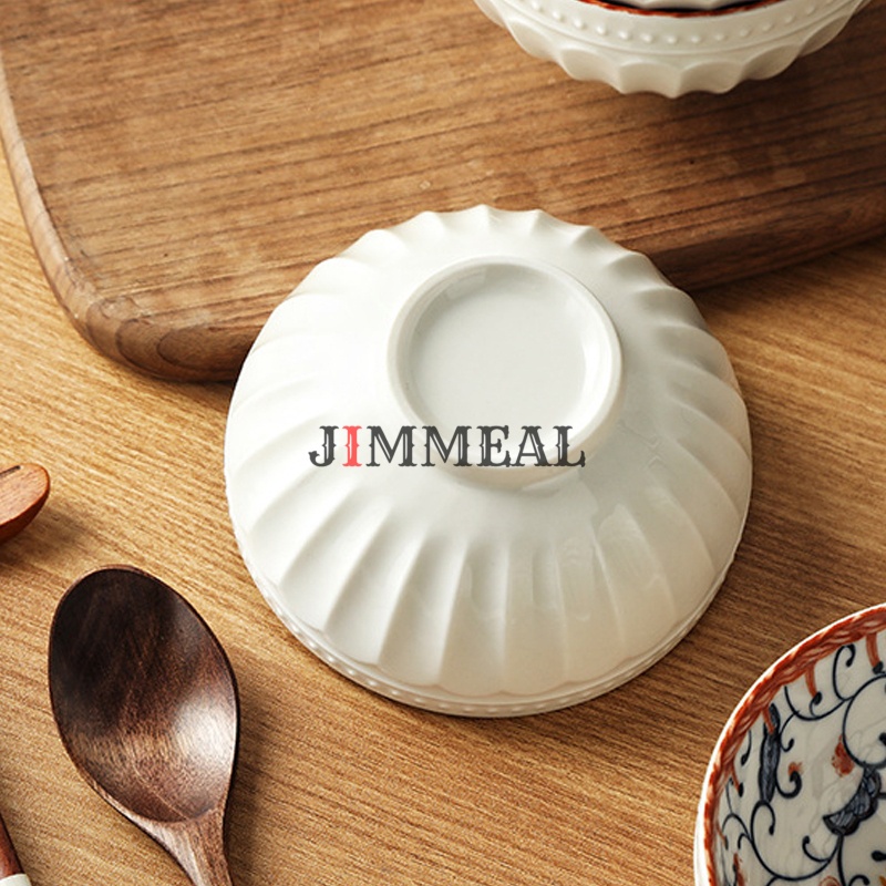 Bộ 6 Chén, Bát Ăn Cơm Men Sứ Hoa Văn Nhật Bản, Bát Nhật, Chén Nhật, Bát Cơm Kiểu Nhật Bản
