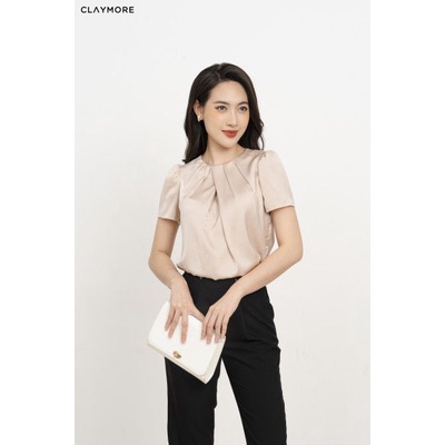 Sơ mi suông cổ xếp ly kiểu CLAYMORE mã CFSCS206016