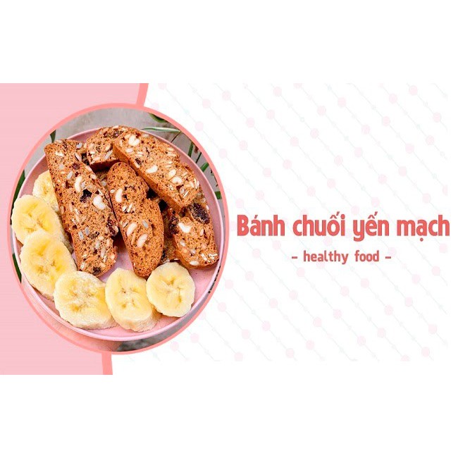 Set Nguyên Liệu Làm Bánh Chuối Yến Mạch, món ăn đứng đầu thực đơn Eat Clean 700gr Vaobep365