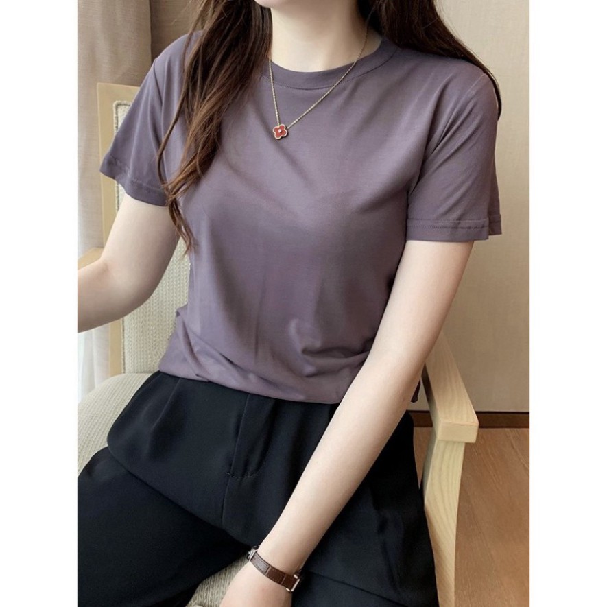 Áo phông cộc tay nữ, áo thun nữ nhiều màu chất cotton thoáng mát | BigBuy360 - bigbuy360.vn