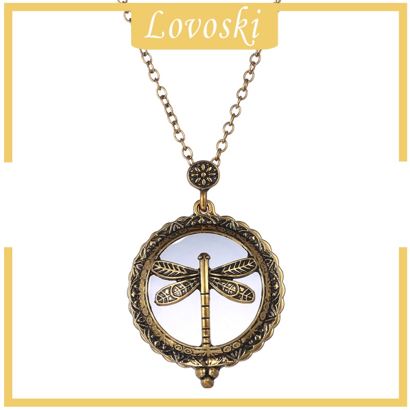 vòng cổ Mặt Kính Phóng Đại 5x Hình Chuồn Chuồn Phong Cách Retro