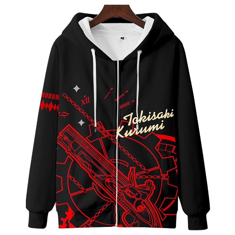 Áo Khoác Hoodie Phối Khóa Kéo Hóa Trang Nhân Vật Anime DATE A LIVE