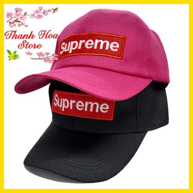 Mũ lưỡi trai nam nữ nhiều màu đẹp, cá tính, giá rẻ - Nón kết thêu logo Supreme nổi thời trang dễ thương trend 2020 ༚