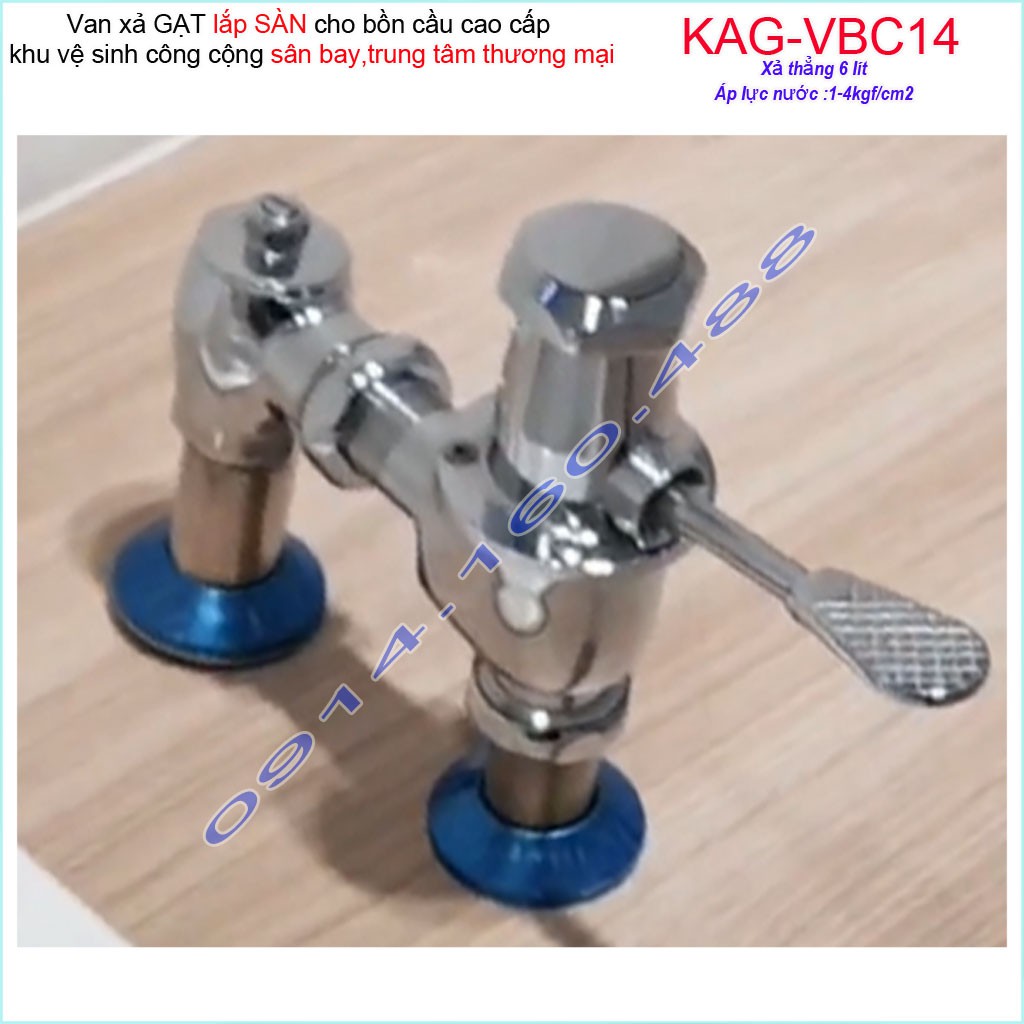 Van xả gạt bồn câu KAG-VBC14, van xả cho bồn cầu Toto, Linax treo tường, van xả cầu không thùng nước( không bồn cầu)