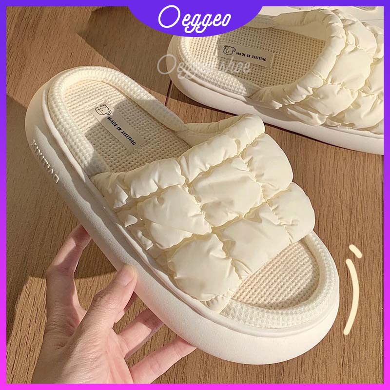Oeteo Dép cotton Đi Trong Nhà Đế Dày Thời Trang Bốn Mùa Cho Nam Và Nữ
