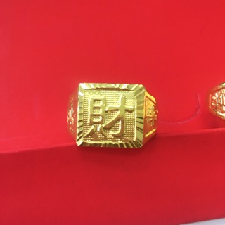 Nhẫn nam tài lộc mạ vàng